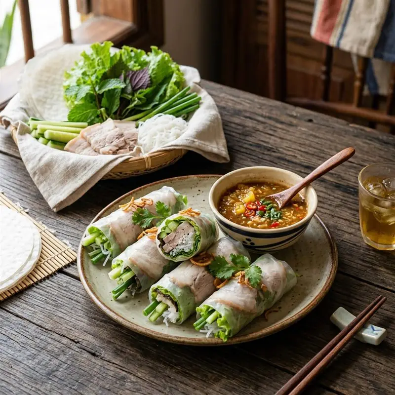 Bánh tráng cuốn thịt