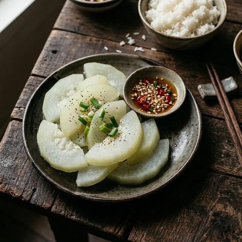 Bí xanh luộc