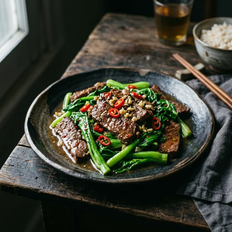 Bò xào rau cải