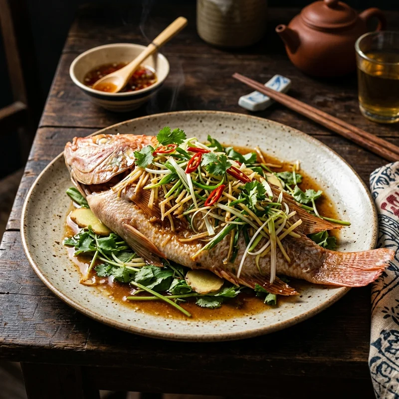 Cá diêu hồng hấp hành
