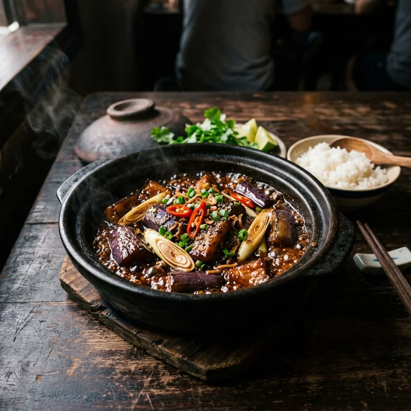 Cà tím kho tộ chay