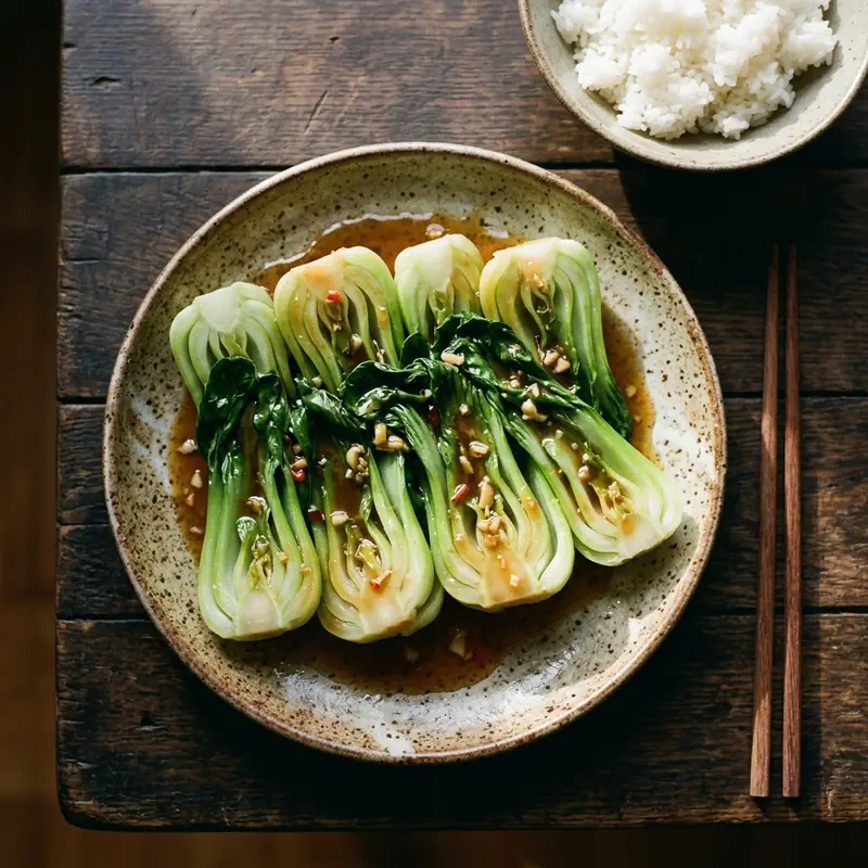 Cải thìa sốt dầu hào