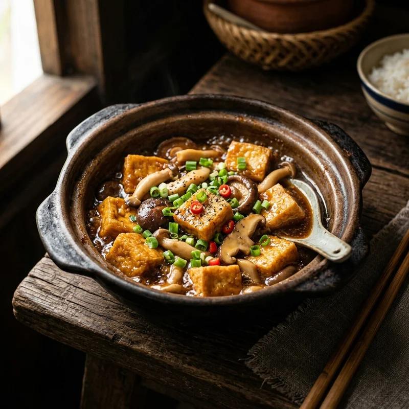 Đậu phụ kho nấm