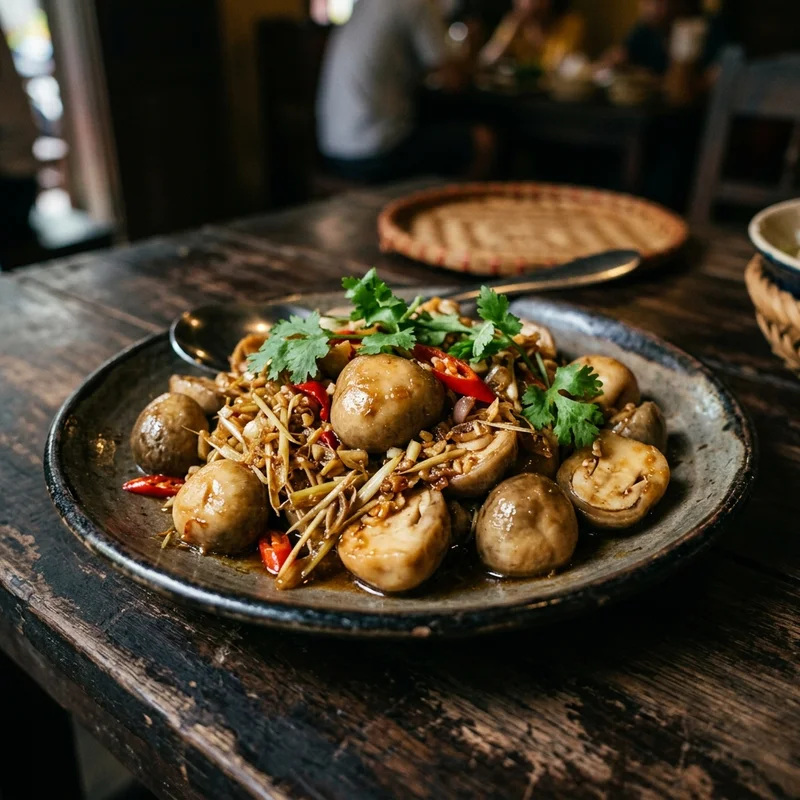 Nấm rơm xào sả ớt