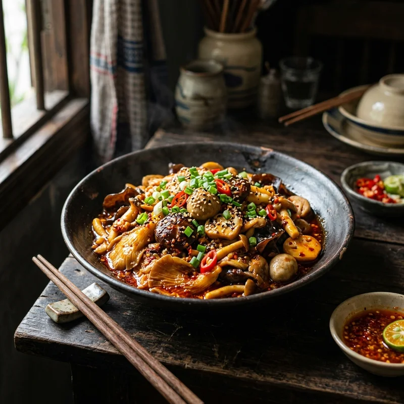 Nấm xào sa tế