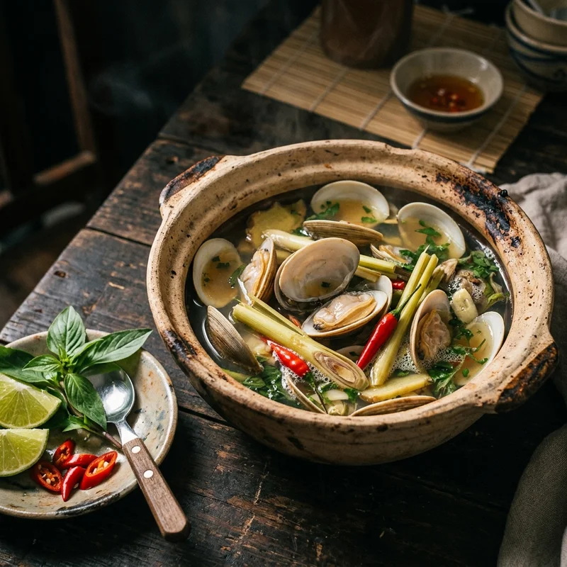 Nghêu hấp sả