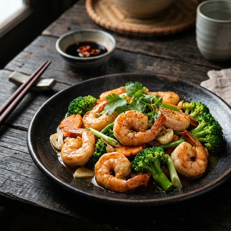 Tôm xào bông cải